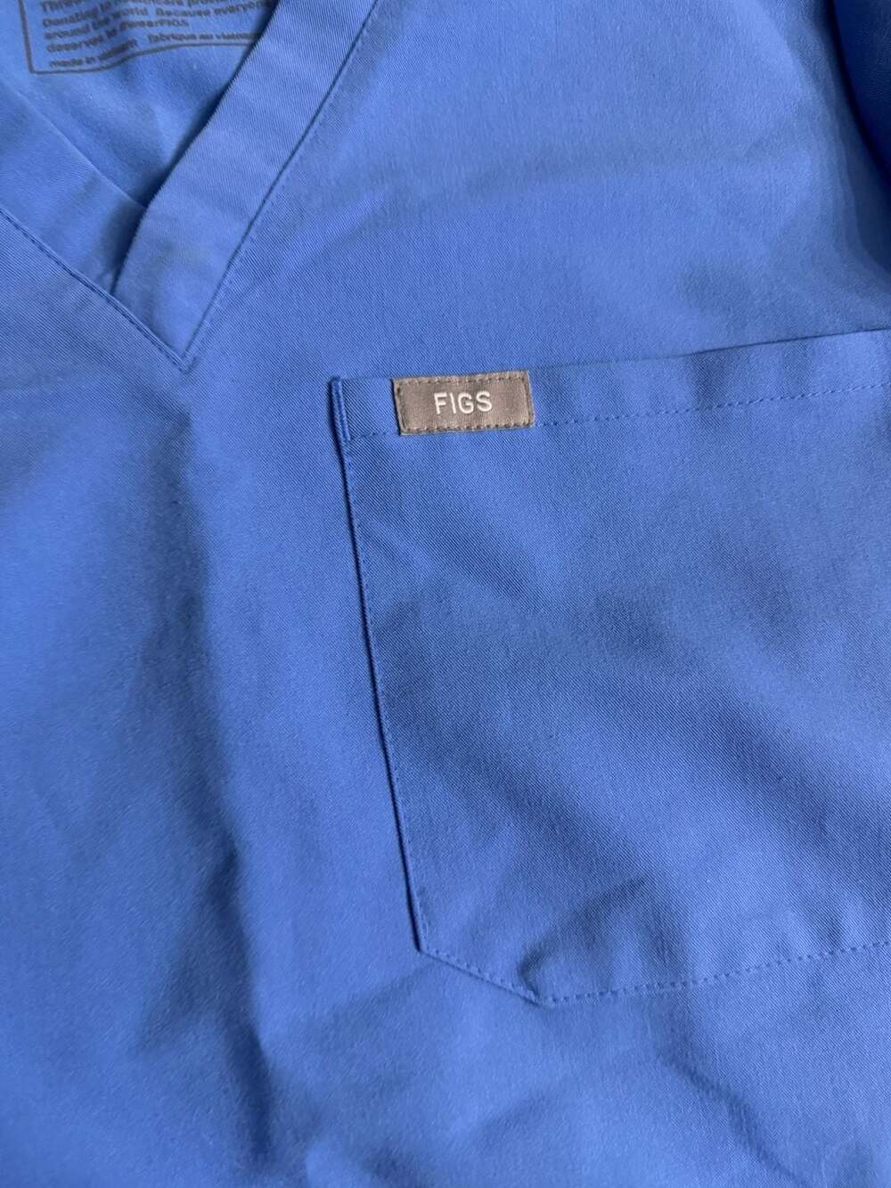 Figs Technical Collection Blue Scrub Set Top and Pants Size XS